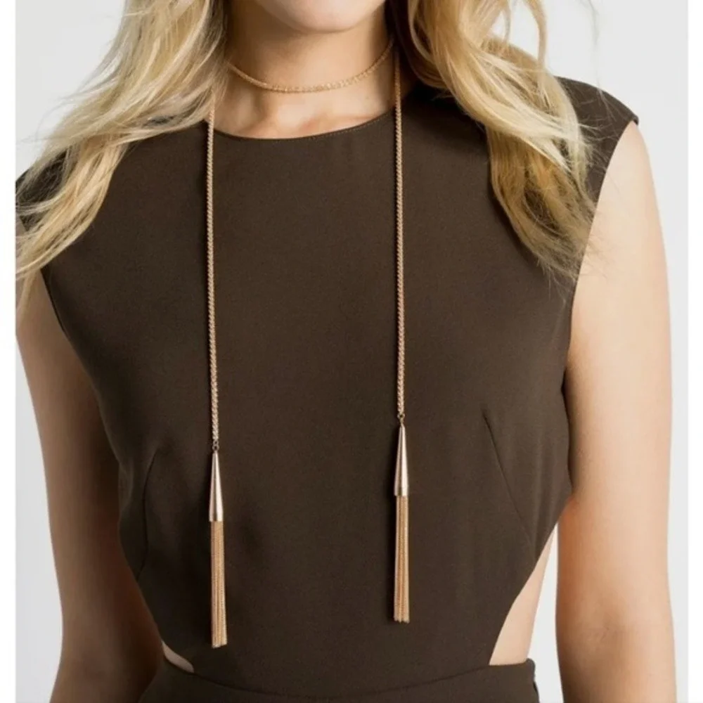 Kendra Scott The Phara Lariat Tassel‎ Y Necklace in Rose Gold